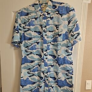 Ocean Wave Blue Men's Shirt